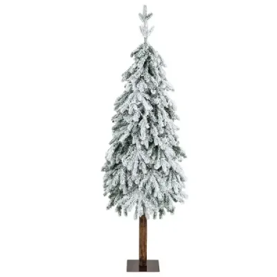 150 cm veľký umelý vianočný stromček Flocked Christmas Tree Green and White