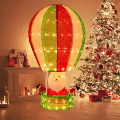 135 cm LED teplovzdušný balón Vianočná dekorácia so Santa Clausom Vianočný balón