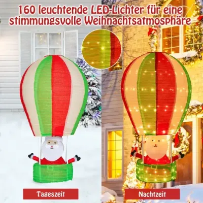 135 cm LED teplovzdušný balón Vianočná dekorácia so Santa Clausom Vianočný balón