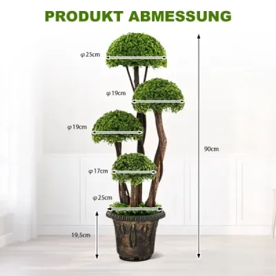 Artificial Topiary Tree z cédrového dreva dekoratívny umelý stromček 90 cm