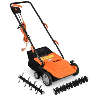 Elektrický vertikutátor 1500W vertikutátor a prevzdušňovač 2 v 1 104,5 x 51 x 103 cm oranžový