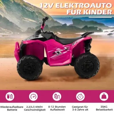 Elektrická detská štvorkolka 12V s rýchlosťou 2,2/4,3 KM/H & Klaksón, hudba & LED svetlá elektrické quad zelené