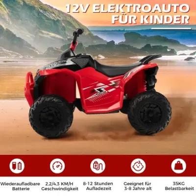 Elektrická detská štvorkolka 12V s rýchlosťou 2,2/4,3 KM/H & Klaksón, hudba & LED svetlá elektrické quad zelené