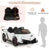 Detské elektrické auto Lamborghini s diaľkovým ovládaním a LED svetlometmi a klaksónom a hudbou Detské auto ružové