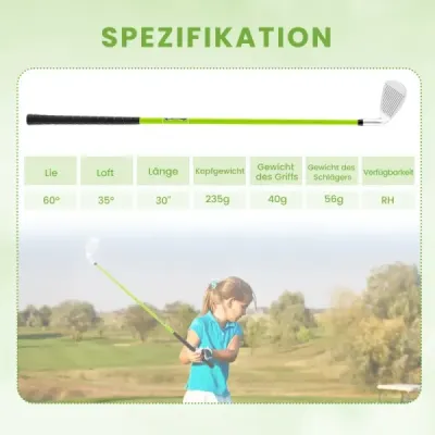 Golfová palica 7 pre deti s pokrývkou hlavy. Hliníková golfová palica pre pravákov golfistov