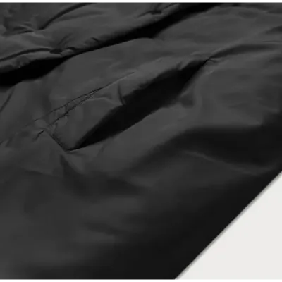 Obojstranná dámska zimná bunda LHD MODA4581 čierna