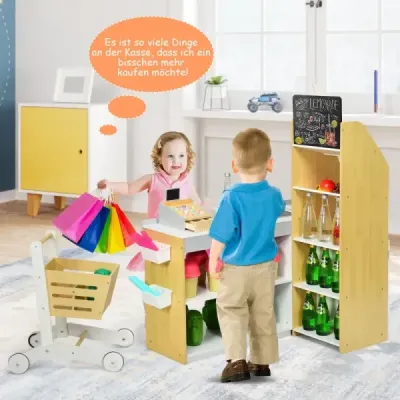 Hracia súprava supermarket s nákupným vozíkom detská pokladňa hračka supermarket na hranie pre deti