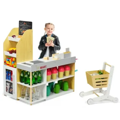 Hracia súprava supermarket s nákupným vozíkom detská pokladňa hračka supermarket na hranie pre deti