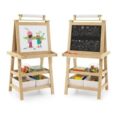 3 v 1 detský stojan obojstranná tabuľa a kriedová tabuľa a papier na kreslenie prírody 3 v 1 detský stojan obojstranná tabuľa a kriedová tabuľa a papier na kreslenie prírody