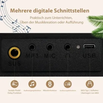 Elektronická klávesnica 88 Klávesnica Elektrické piano Súprava hudobných nástrojov digitálnej klávesnice