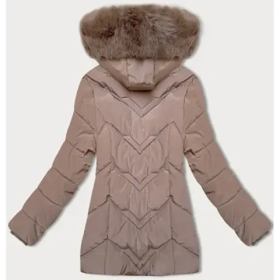 Dámska zimná bunda plus size s kapucňou  S\'west MODA8300BIG kakao