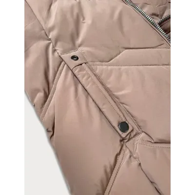 Dámska zimná bunda plus size s kapucňou  S\'west MODA8300BIG kakao