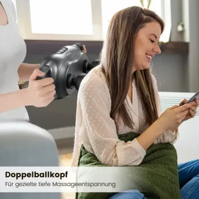 Elektrický ručný masážny strojček na hlboké tkanivo s 3 masážnymi hlavicami a 3 režimami masážnej pištole