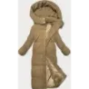 Dlhá dámska bunda camel MODA2229