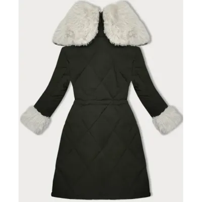 Prešívaná dámska zimná bunda WAY MODE MODA2308 army - béžová