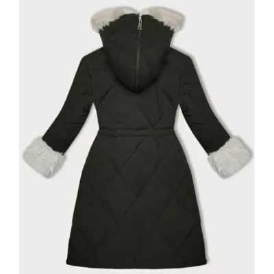 Prešívaná dámska zimná bunda WAY MODE MODA2308 army - béžová