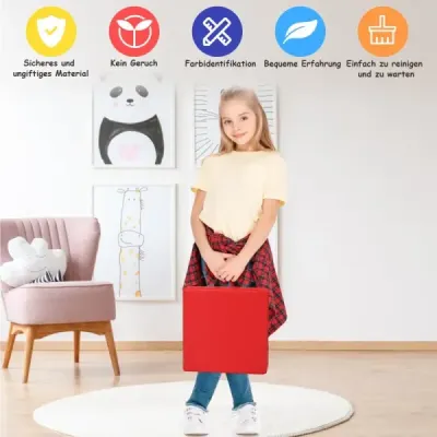 Sada 6 detských štvorcových vankúšov na stoličky Podlahové vankúše Vankúš na sedenie Sada 6 detských štvorcových vankúšov na stoličky Podlahové vankúše Vankúš na sedenie