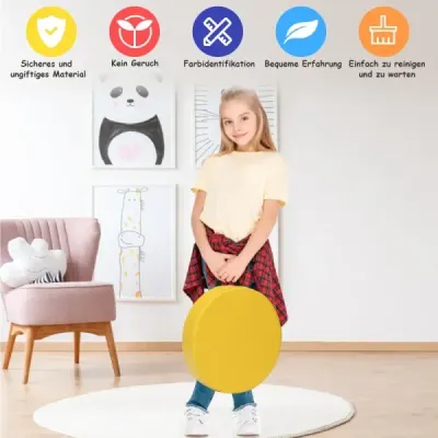 Sada 6 detských vankúšov na okrúhle stoličky Podlahové vankúše Vankúš na sedenie