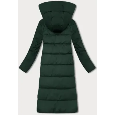 Dámska zimná bunda z kombinovaných materiálov LIBLAND MODA7820 tmavozelená