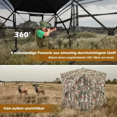 Poľovnícka skrýša pre 2-3 osoby 360° priehľadný poľovnícky stan na lov jeleňov a diviakov