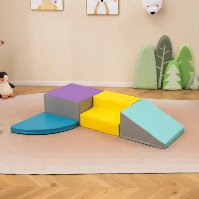 4 TLG. Penové stavebné bloky na šantenie a lezenie Obrovské stavebné bloky Veľké stavebné bloky Modrá + fialová