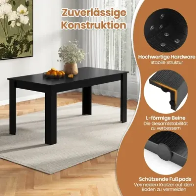 160 cm dlhý rozťahovací jedálenský stôl, moderný kuchynský stôl s miestom až pre 8 osôb