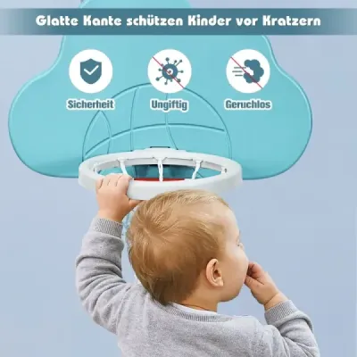 Detské ihrisko 3v1 s výškovo nastaviteľným basketbalovým košom a futbalovou bránkou a golfovým ihriskom Detské ihrisko 3v1 s výškovo nastaviteľným basketbalovým košom a futbalovou bránkou a golfovým ihriskom