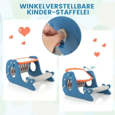 Detský stojan v tvare veľryby 4 v 1 s lavicou a obojstrannou stolovou doskou a tabuľou Detský stojan v tvare veľryby 4 v 1 s lavicou a obojstrannou stolovou doskou a tabuľou