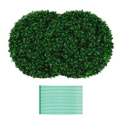 2 gule zo zimostrázu 52 cm guľa zo zimostrázu odolná voči UV žiareniu umelá rastlina tmavozelená