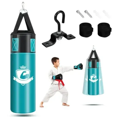Súprava boxovacieho vreca s boxerskými rukavicami 8oz a popruhmi na ruky boxovacie vrece pre deti a dospelých čierna + zelená Súprava boxovacieho vreca s boxerskými rukavicami 8oz a popruhmi na ruky boxovacie vrece pre deti a dospelých čierna + zelená