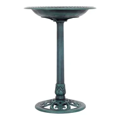 Vtáčia vaňa Voľne stojaca vtáčia vaňa so stojanom Napájačka pre vtáky Ø50 x 72 cm Zelená