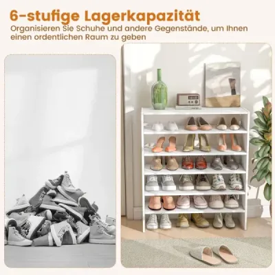 Regál na topánky 78 cm Dlhá horizontálna skrinka na topánky 2-úrovňový úložný regál Biela