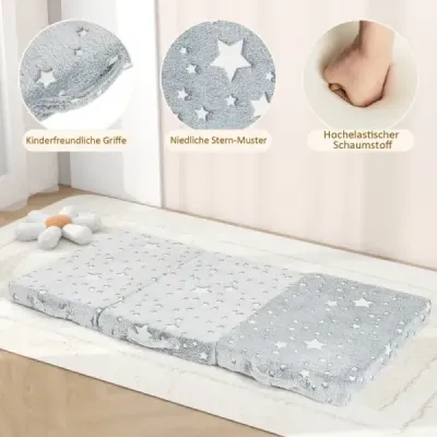 Skladací cestovný matrac luminous 60 x 120 cm Matrac do cestovnej postieľky Grey