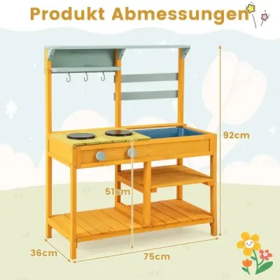 Premeňte čas hry na kulinárske dobrodružstvo s našou Mud Kitchen! Táto bahenná kuchynka je vyrobená z kvalitného smrekového drev