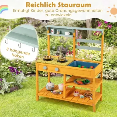 Premeňte čas hry na kulinárske dobrodružstvo s našou Mud Kitchen! Táto bahenná kuchynka je vyrobená z kvalitného smrekového drev
