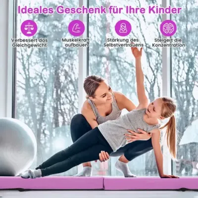 210 cm gymnastická kladina skladacia gymnastická kladina protišmyková kladina do 73 kg fialová