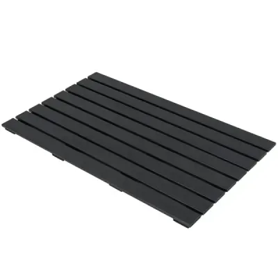 Podlahový prvok pre solárnu sprchu WPC podlahová doska pre záhradnú sprchu 100 x 60 x 2,5 cm čierna