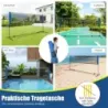 Bedmintonová sieť so stojanom, výškovo nastaviteľná s 2 loptičkami a taškou na prenášanie 310 x 102 x 89–155 cm