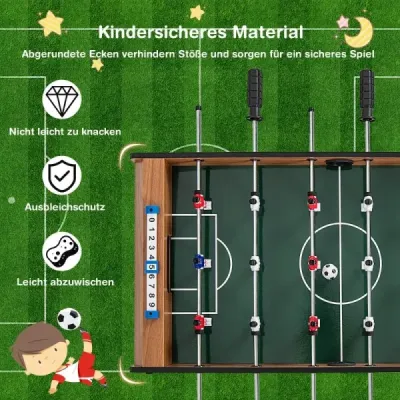 Futbalový stôl v izbovej veľkosti Priestorovo úsporný futbalový stôl s robustnou rukoväťou 69 x 36 x 24 cm