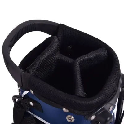 Golfová taška 9 palcov Golfová taška Pencil Bag Profesionálna cestovná taška Stojanová taška s opierkou hlavy a popruhom-modrá