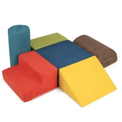 6-dielna sada Mäkké stavebné kocky na lezenie a plazenie Penové stavebnice Obrovské stavebnice Colorful