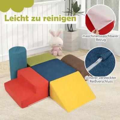 6-dielna sada Mäkké stavebné kocky na lezenie a plazenie Penové stavebnice Obrovské stavebnice Colorful