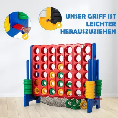 Jumbo súprava 4 v rade 119 cm veľká hra pre deti 4 v rade modrá