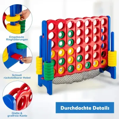 Jumbo súprava 4 v rade 119 cm veľká hra pre deti 4 v rade modrá