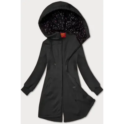 Dámska dlhá mikina s kapucňou LHD graitová MODA693A