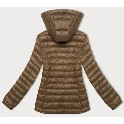 Dámska prešívaná bunda s kapucňou MODA9102 camel Dámska prešívaná bunda s kapucňou MODA9102 camel
