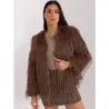 Bunda kožušinová hnedá  (2359)