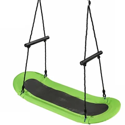 Hojdačka hniezdo detská hojdačka na stromček s nastaviteľným povrazom 100-180cm hojdačka zelená 123x45cm