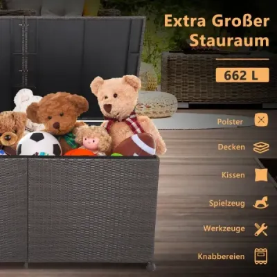 Úložný box s objemom 662 l 150 x 77 x 73 cm