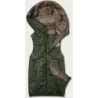 Dámska vesta s rebrovaným lemom S&#039;West khaki MODA8341